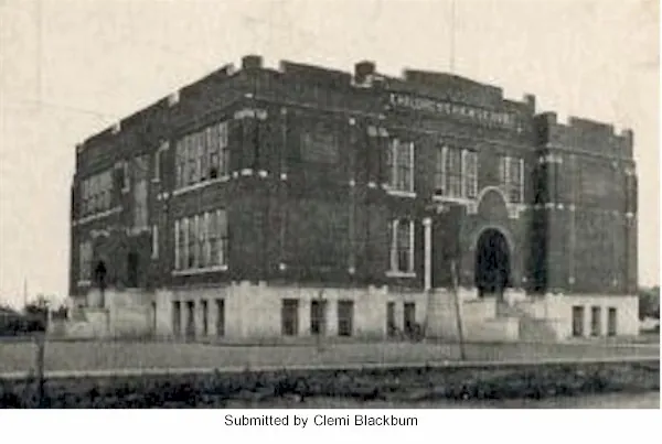 Early 1900s photograph of Childress High School, Childress County, Texas