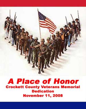 honor — Veterans Memorial, Crockett Co., TN