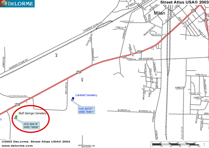 BluffSpringsMap — Mapquest