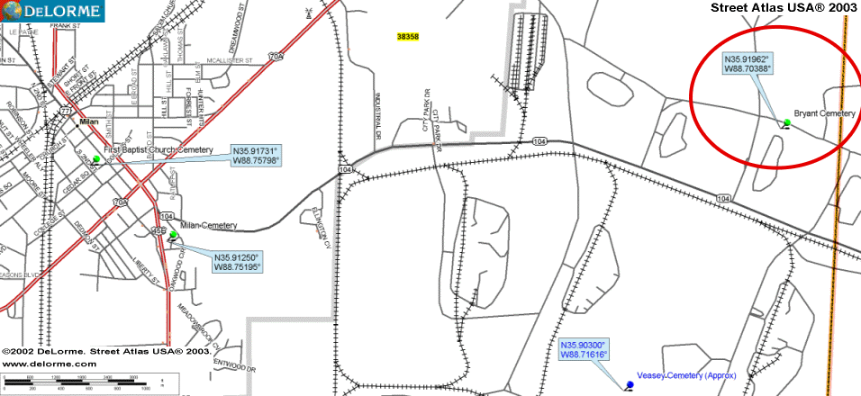BryantMap — BRYANT CEMETERY