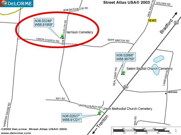 HarrisonMap — HARRISON CEMETERY