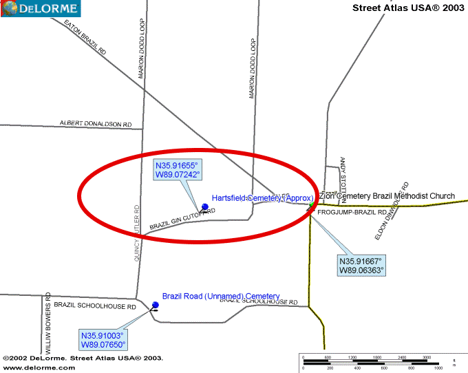 HartsfieldMap — HARTSFIELD CEMETERY