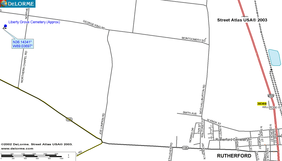 LibertyGroveMap — LIBERTY GROVE CEMETERY