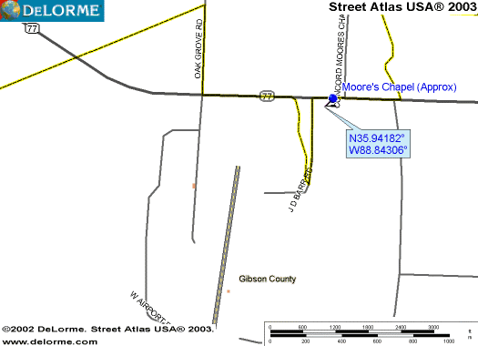 MooresChapelMap — Moore's Chapel
