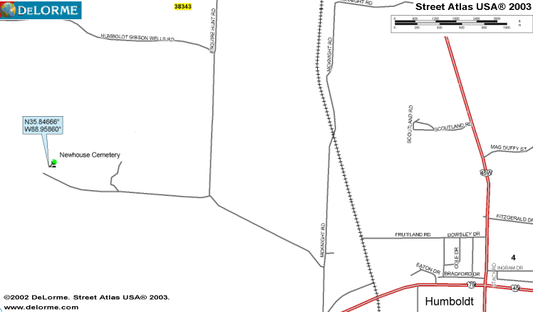 NewhouseMap — NEWHOUSE CEMETERY