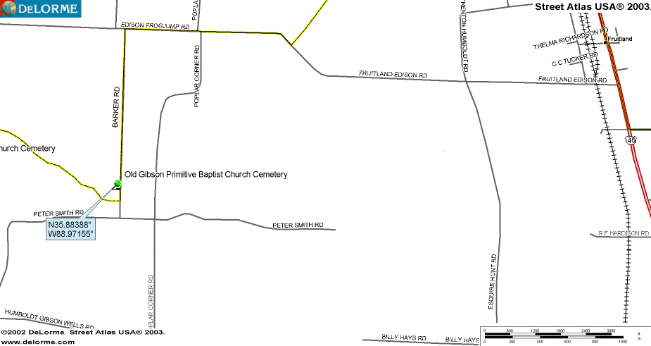 OldGibsonPrimBaptMap — Mapquest