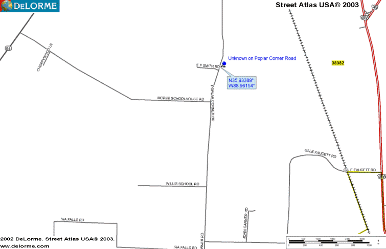 UnknownonPoplarCornerRdMap — Unknown on Poplar Corner Rd.