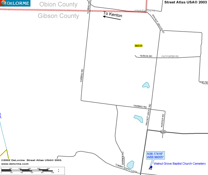 WalnutGroveBaptChurchMap — Photo by Eddy G. Clark