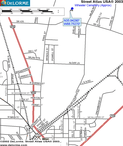 WheelerMap — Wheeler Cemetery transcribed by