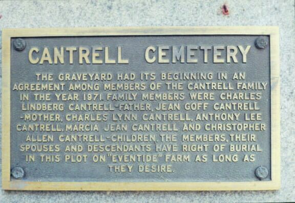 Cantrell Cemetery — Cantrell Cemetery