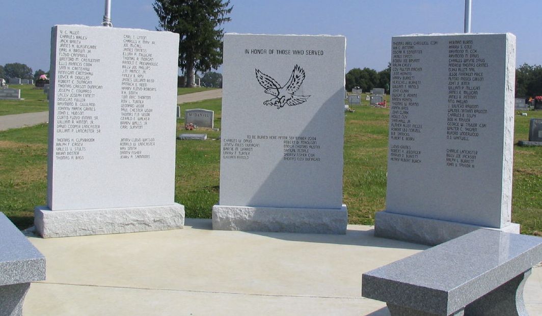 vet memorial closeup walnut grove — First Monument